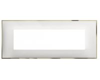 Декоративна рамка Classia, серия ACCENT, White gold, 7 модулна,  ИТАЛИАНСКИ стандарт