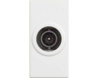 Мъжка ТВ розетка крайна 10 dB, Classia, БЯЛ, половин модул